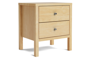 Andes 2-Drawer Bedside Table - Pine