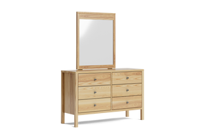 Andes 6-Drawer Dresser & Mirror - Ash