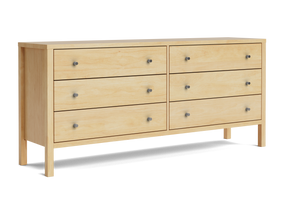 Andes 6-Drawer Wide Lowboy – Pine
