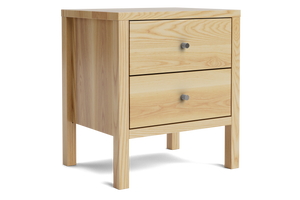 Andes 2-Drawer Bedside Table - Ash