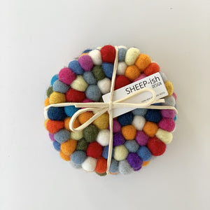 Felt Ball Coasters (Set of 4)