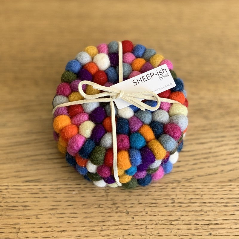 Felt Ball Coasters (Set of 4)