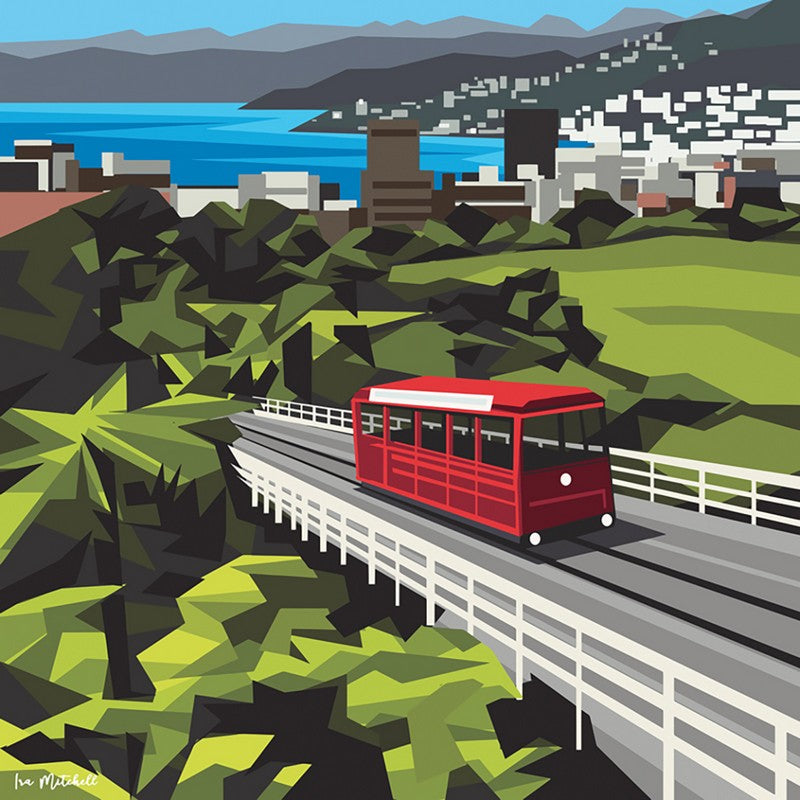 Ira Mitchell Print - Wellington Cable Car