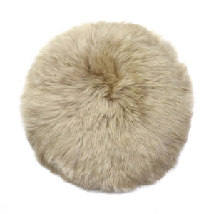 NZ Long Wool Sheepskin Round Seat Pad