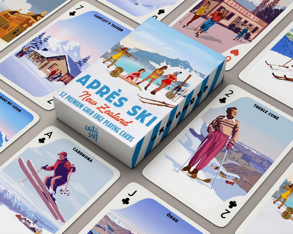 Apes Ski Playing Cards