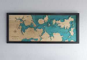 3D Wooden Chart - Auckland Harbour