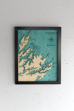 3D Wooden Chart - Marlborough Sounds