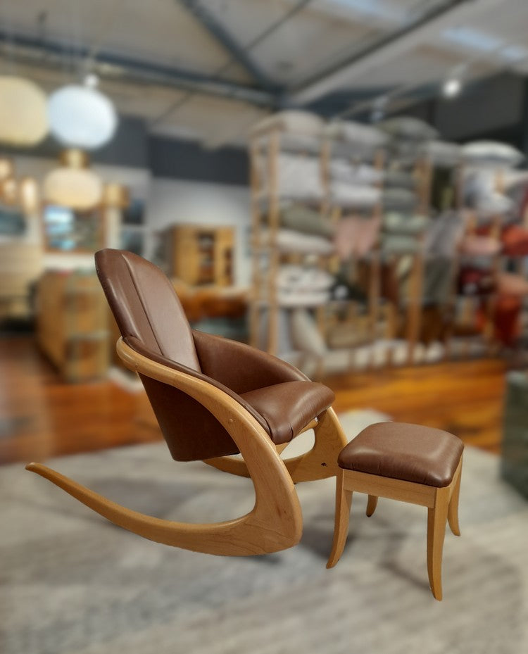 Rocking chair with online rocking footstool