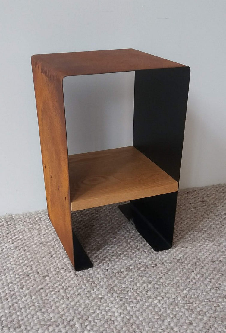 Steel + Oak Side Table