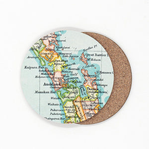 Vintage NZ Map Coasters