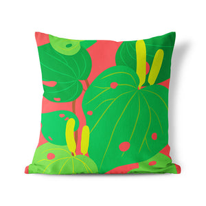 Bright Botanical Kawakawa Cushion