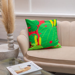 Bright Botanical Kawakawa Cushion