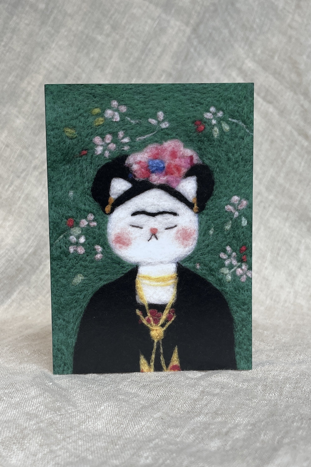 Cat Wool Greeting Card