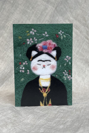 Cat Wool Greeting Card