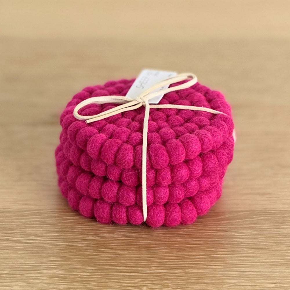 Felt Ball Coasters (Set of 4)