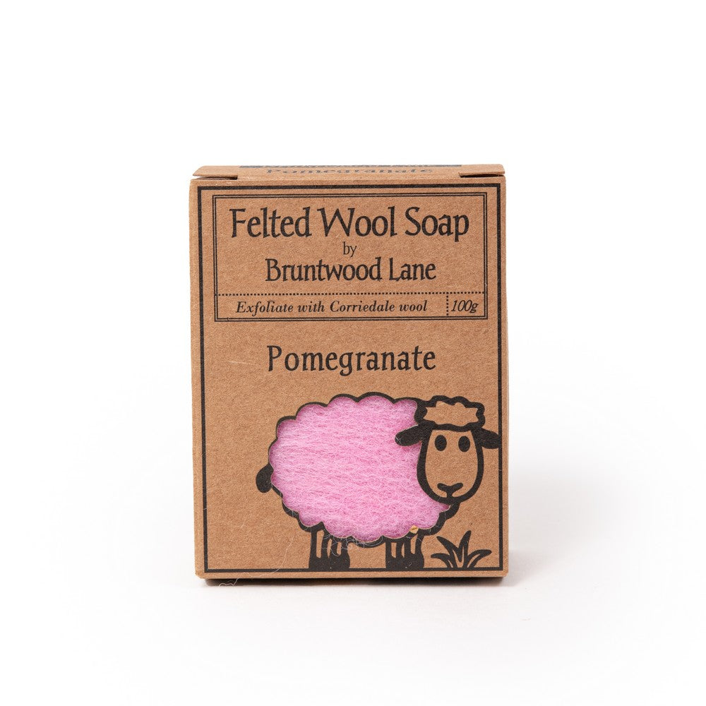 Felted Wool Soap - Pomegranate