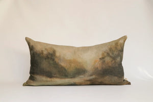 Limited Edition Hand-Painted Lumbar Cushion – Mānuka Mist