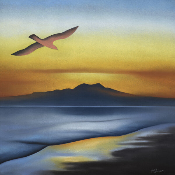Mike Glover Print – Rangitoto Calling