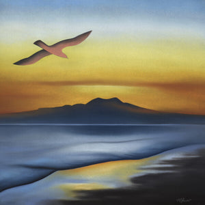 Mike Glover Print – Rangitoto Calling
