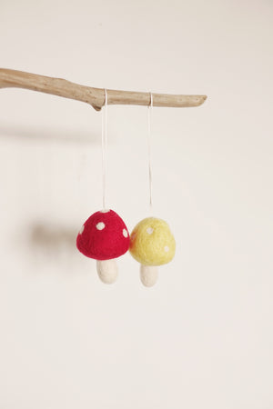 Mushroom Felt Ornament