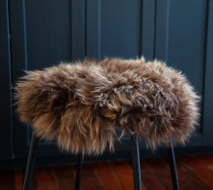 NZ Natural Long Wool Sheepskin Round Seat Pad