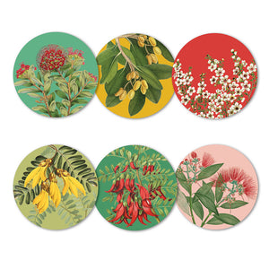 Native Botanicals of NZ Coasters (set of six)