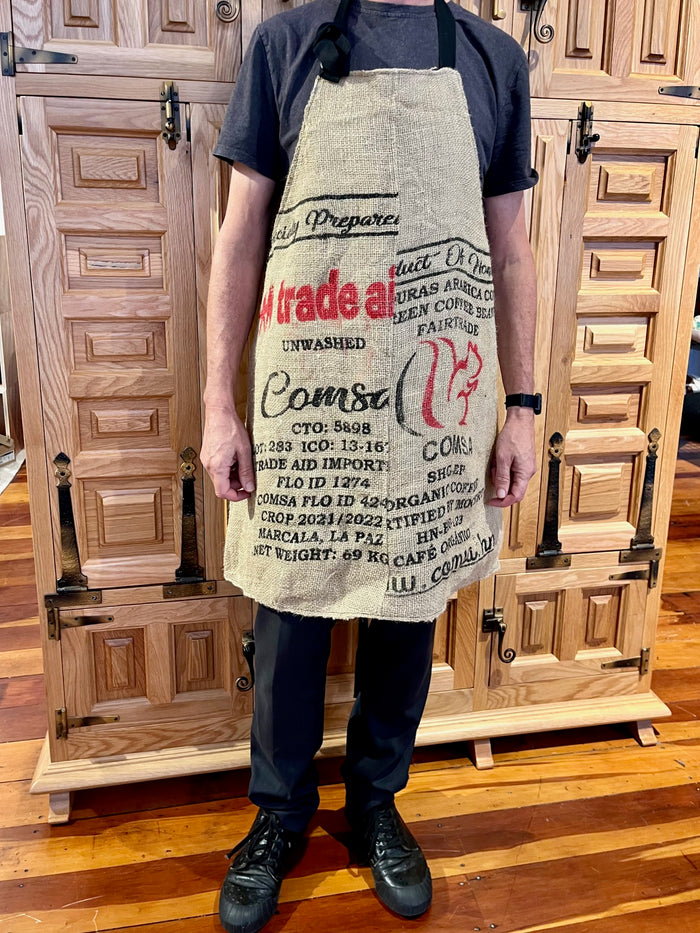 Peoples Coffee Hessian Full-Length Apron