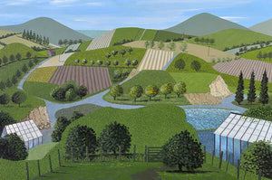 Peter Hall Print - Rural Patchwork