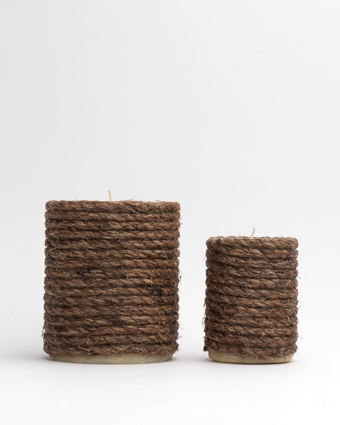 Rope Pillar Citronella Outdoor Candle