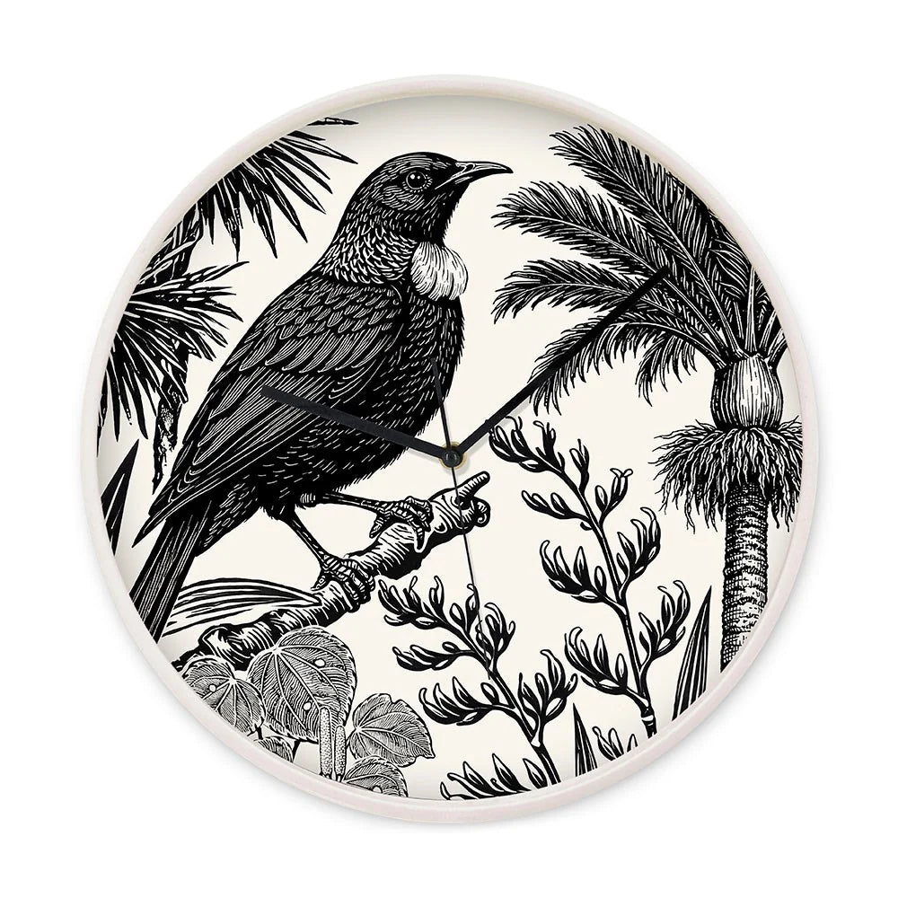 Under the Nikau Wooden Frame Clock