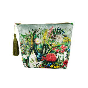 Vintage Velvet Zipped Bag