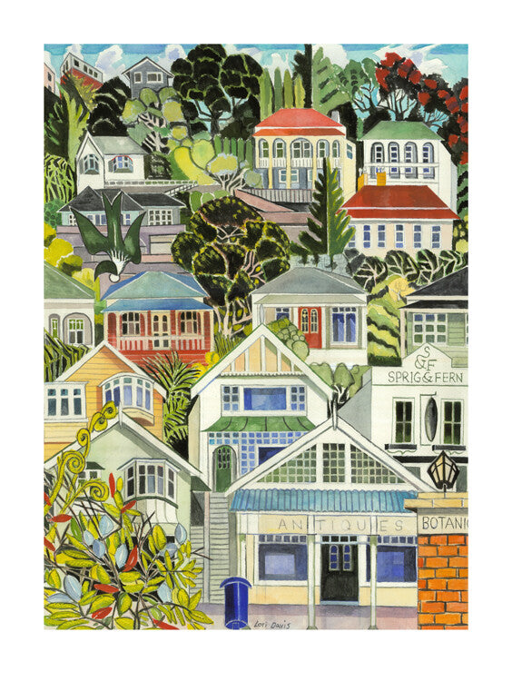 Lori Davis print - Tinakori Road Wellington