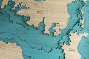 3D Wooden Chart - Auckland Harbour