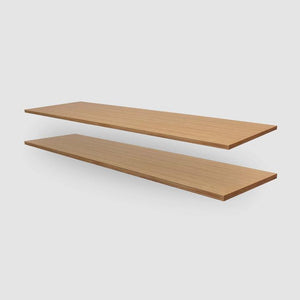 Oak Plywood Wall Shelves (Set of 2)