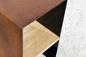 Steel + Oak Side Table