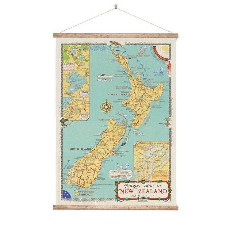 Wall Chart - NZ Tourist Map